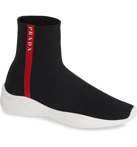 socks sneakers with black sole prada|Prada shoes for women.